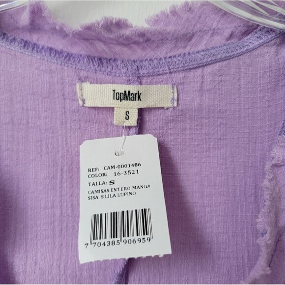 NWT TOPMARK Oversized Relaxed Slub V-Neck Tank Top Purple Size Small - Picture 5 of 7
